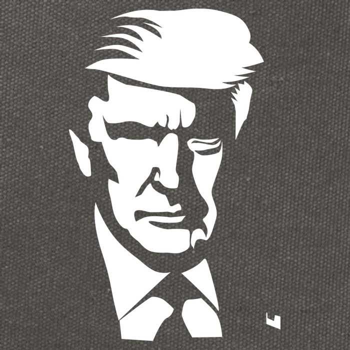 Donald Trump Silhouette Cotton Canvas Backpack