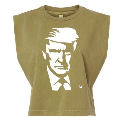 Donald Trump Silhouette Garment-Dyed Women's Muscle Tee