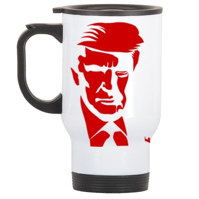 Donald Trump Silhouette Stainless Steel Travel Mug