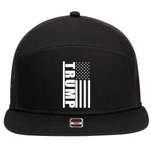 Donald Trump Simple Flag 7 Panel Mesh Trucker Snapback Hat