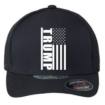 Donald Trump Simple Flag Flexfit Unipanel Trucker Cap