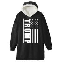 Donald Trump Simple Flag Hooded Wearable Blanket