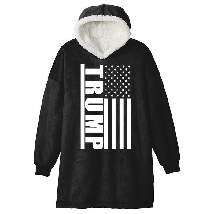 Donald Trump Simple Flag Hooded Wearable Blanket