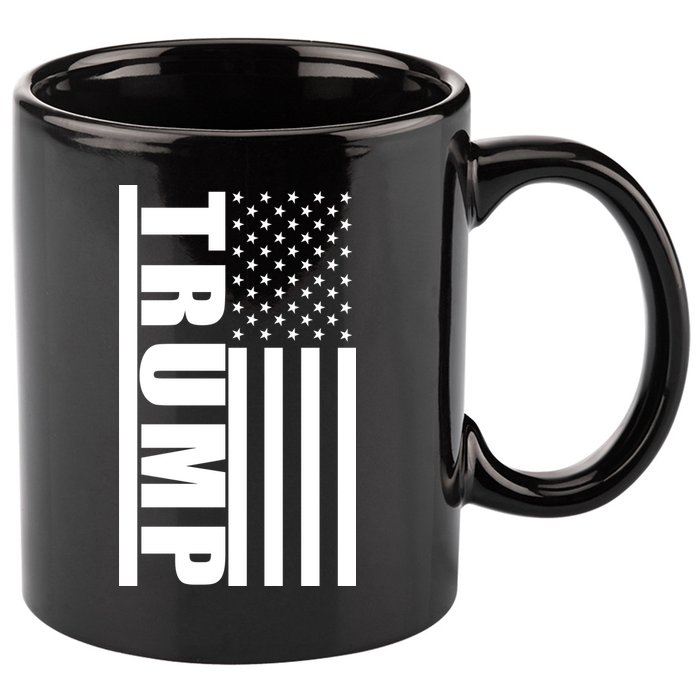 Donald Trump Simple Flag 11oz C Handle Ceramic Mug