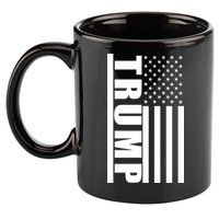 Donald Trump Simple Flag 11oz C Handle Ceramic Mug
