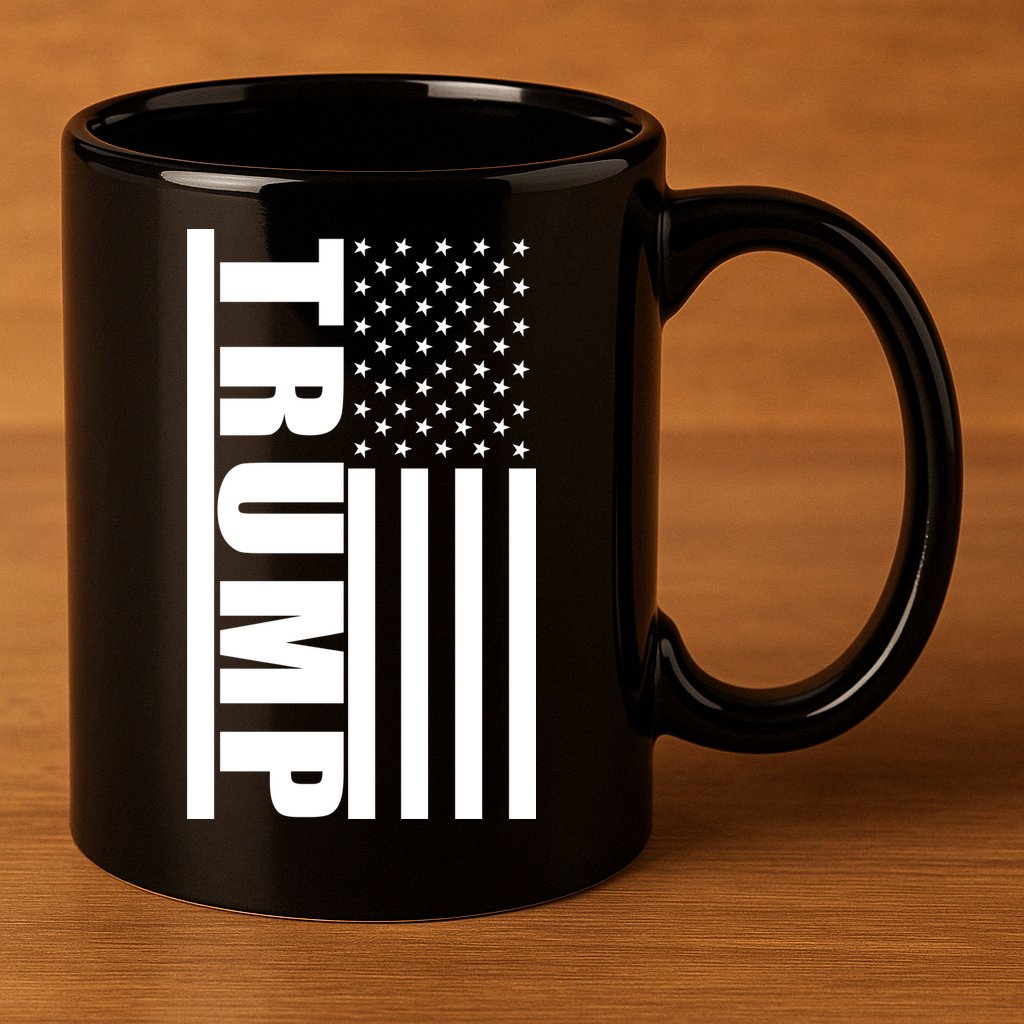 Donald Trump Simple Flag 11oz C Handle Ceramic Mug