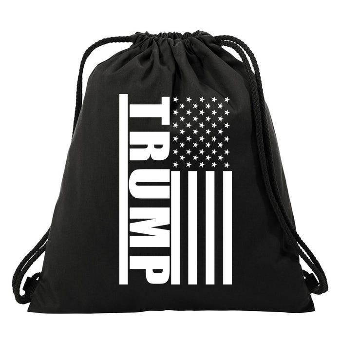 Donald Trump Simple Flag Drawstring Bag