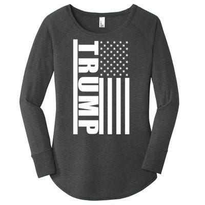 Donald Trump Simple Flag Women's Perfect Tri Tunic Long Sleeve Shirt