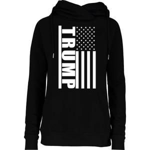 Donald Trump Simple Flag Womens Funnel Neck Pullover Hood