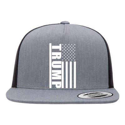 Donald Trump Simple Flag Flat Bill Trucker Hat