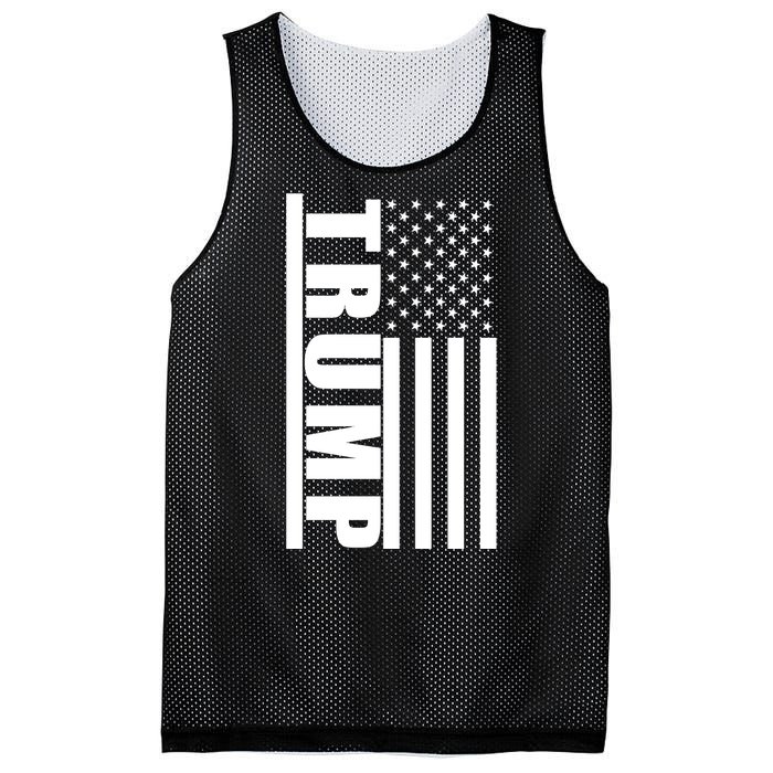 Donald Trump Simple Flag Mesh Reversible Basketball Jersey Tank