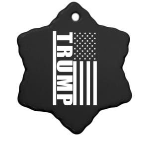 Donald Trump Simple Flag Ceramic Star Ornament