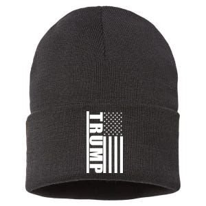 Donald Trump Simple Flag Sustainable Knit Beanie