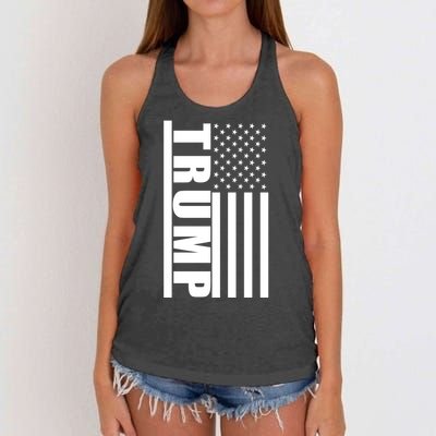 Donald Trump Simple Flag Women's Knotted Racerback Tank