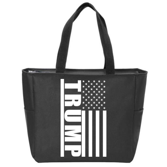 Donald Trump Simple Flag Zip Tote Bag