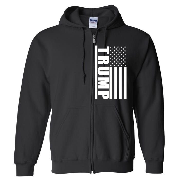 Donald Trump Simple Flag Full Zip Hoodie