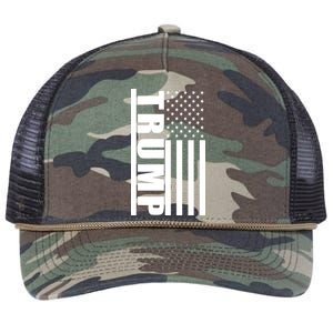 Donald Trump Simple Flag Retro Rope Trucker Hat Cap