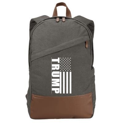 Donald Trump Simple Flag Cotton Canvas Backpack