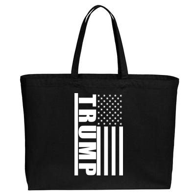 Donald Trump Simple Flag Cotton Canvas Jumbo Tote