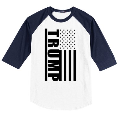 Donald Trump Simple Flag Baseball Sleeve Shirt