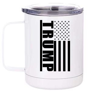 Donald Trump Simple Flag 12 oz Stainless Steel Tumbler Cup