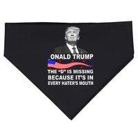 Donald Trump The D Is Missing In Haters Mouth USA-Made Doggie Bandana