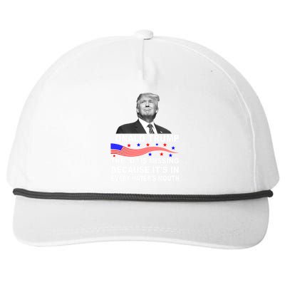 Donald Trump The D Is Missing In Haters Mouth Snapback Five-Panel Rope Hat