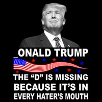 Donald Trump The D Is Missing In Haters Mouth Flatbill Hat