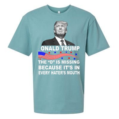 Donald Trump The D Is Missing In Haters Mouth Sueded Cloud Jersey T-Shirt