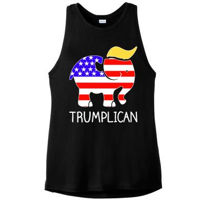 Donald Trump Trumplican 2020 Election Ladies PosiCharge Tri-Blend Wicking Tank