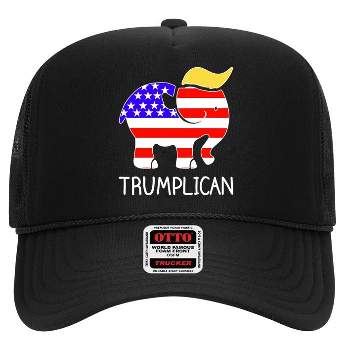 Donald Trump Trumplican 2020 Election High Crown Mesh Back Trucker Hat