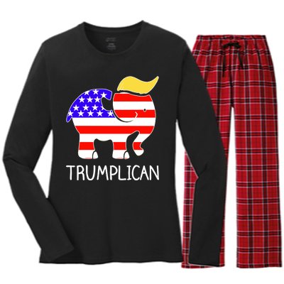 Donald Trump Trumplican 2020 Election Women's Long Sleeve Flannel Pajama Set 