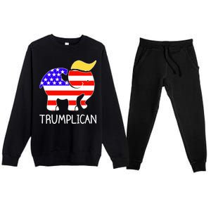 Donald Trump Trumplican 2020 Election Premium Crewneck Sweatsuit Set