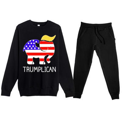 Donald Trump Trumplican 2020 Election Premium Crewneck Sweatsuit Set