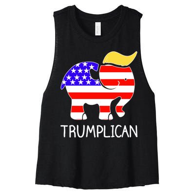 Donald Trump Trumplican 2020 Election Women's Racerback Cropped Tank