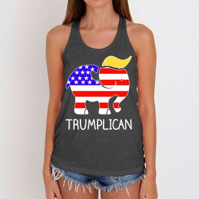 Donald Trump Trumplican 2020 Election Women's Knotted Racerback Tank