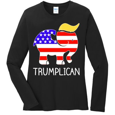 Donald Trump Trumplican 2020 Election Ladies Long Sleeve Shirt