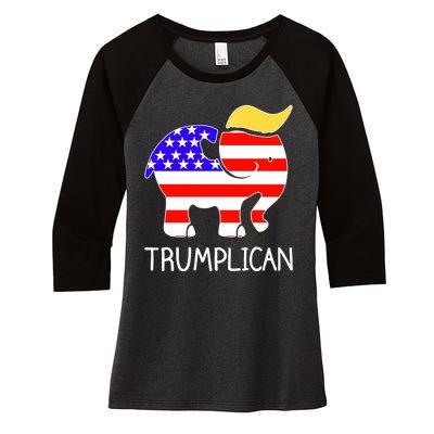 Donald Trump Trumplican 2020 Election Women's Tri-Blend 3/4-Sleeve Raglan Shirt