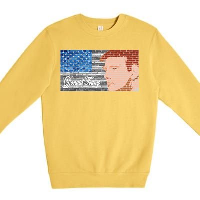 Donald Trump United States Flag Abstract President Premium Crewneck Sweatshirt