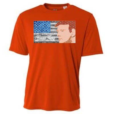 Donald Trump United States Flag Abstract President Cooling Performance Crew T-Shirt