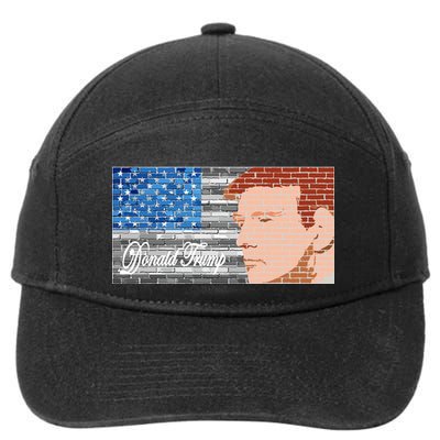 Donald Trump United States Flag Abstract President 7-Panel Snapback Hat
