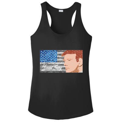 Donald Trump United States Flag Abstract President Ladies PosiCharge Competitor Racerback Tank