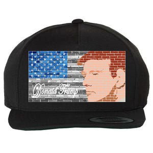 Donald Trump United States Flag Abstract President Wool Snapback Cap