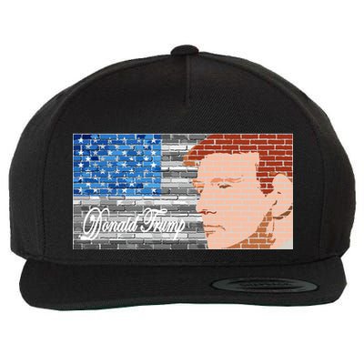 Donald Trump United States Flag Abstract President Wool Snapback Cap