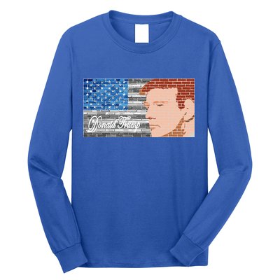 Donald Trump United States Flag Abstract President Long Sleeve Shirt