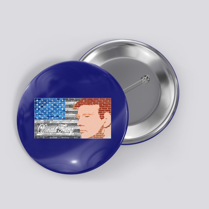 Donald Trump United States Flag Abstract President Button