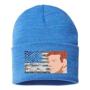 Donald Trump United States Flag Abstract President Sustainable Knit Beanie