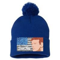 Donald Trump United States Flag Abstract President Pom Pom 12in Knit Beanie