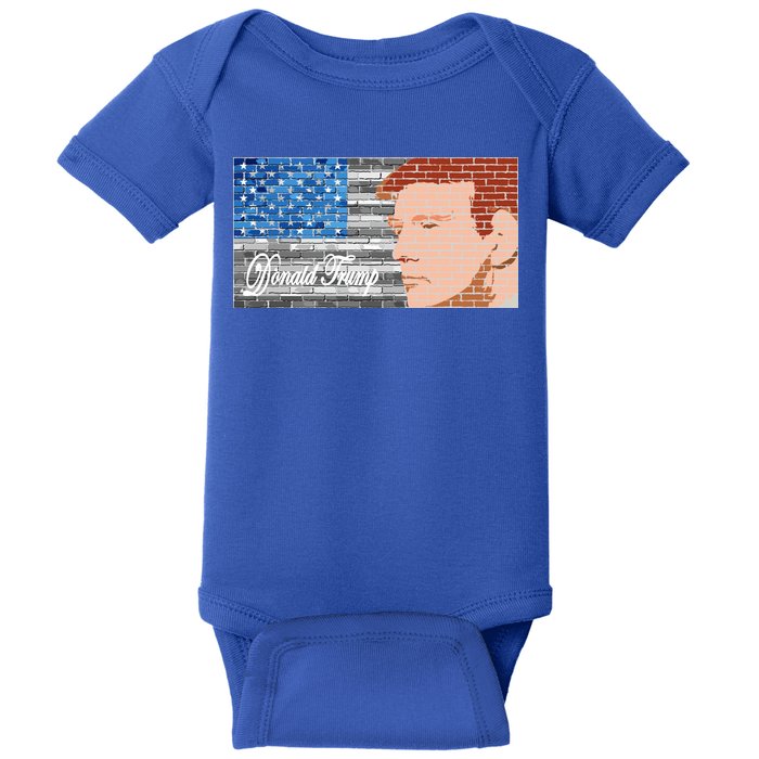 Donald Trump United States Flag Abstract President Baby Bodysuit