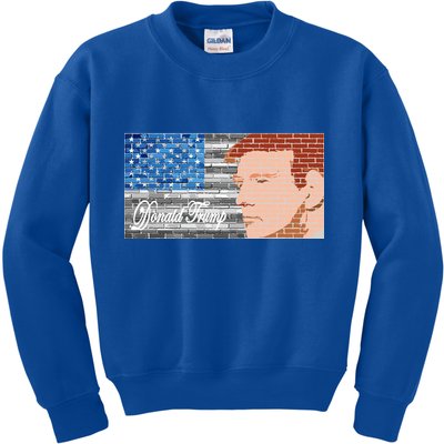 Donald Trump United States Flag Abstract President Kids Sweatshirt